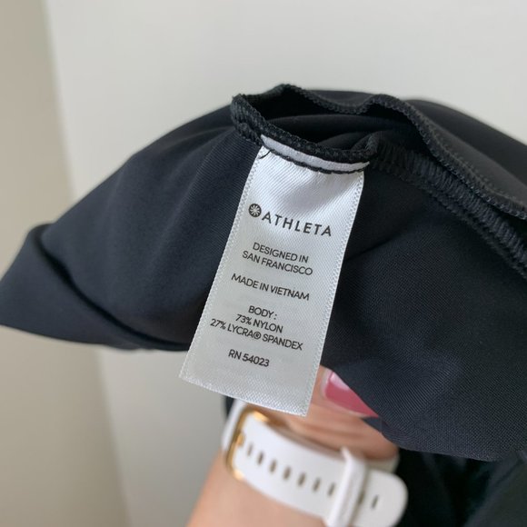 Athleta side pocket black trouser straight leg flat front zipper ankle 16T - Picture 7 of 8